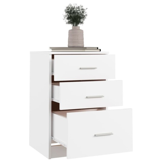 vidaXL Nattbord hvit 40x40x63 cm konstruert tre