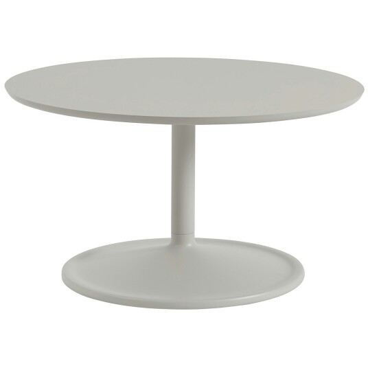 Muuto Soft Salongbord Ø75 Cm Sofabord Linoleum Grå 10760