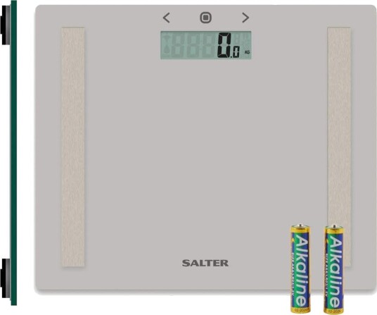 Salter Compact Kroppsanalysebadevekt Ultra Slim 8 brukerprofiler Digital m??ler BMI fett & vann