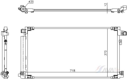 Kondensator, klimaanlegg AVA COOLING SYSTEMS TO5803D