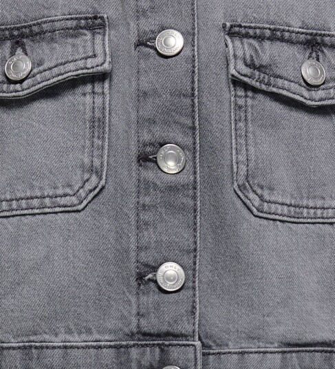 Kids Only Denimjakke Noos KogLumi Medium+ Grey Denim Kids Only 7 år (122) Denimjakker Grå