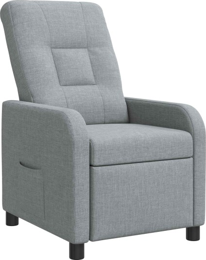 vidaXL Recliner Lysegrå Stoff