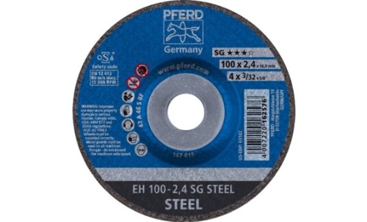 Pferd Eh 100-2,4 Sg Steel/16,0 Stål Pferd 1,6 Cm 10 Cm 15300 Rpm 25 Stykker Pferd Eh 100-2,4 Sg Steel/16,0 Stål Pferd 1,6 Cm 10 Cm 15300 Rpm 25 Stykker