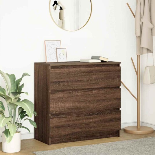Skjenk brun eik 80x35x76 cm konstruert tre