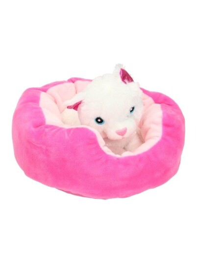 Toi Toys Plush dog cat in Basket Assorted Toi Toys Plush dog cat in Basket Assorted