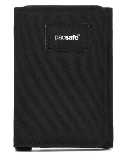Pacsafe RFIDsafe Lommebok Sort, Resirkulert Polyester, Monokromatisk
