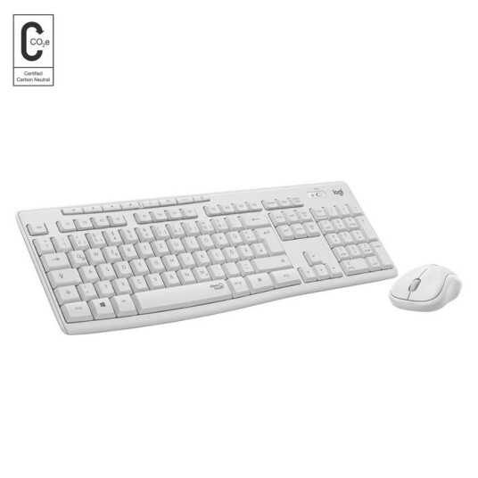 Logitech MK295 Trådløst Tastatur og Mussett - Stille, QWERTY, Hvit Logitech MK295 Trådløst Tastatur og Mussett - Stille, QWERTY, Hvit