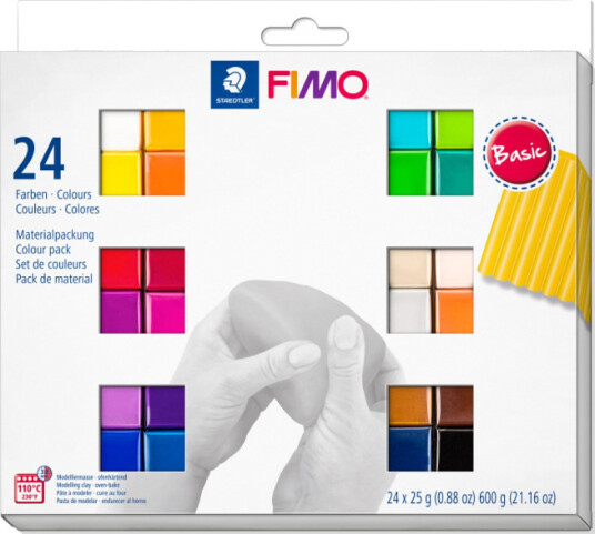 Staedtler FIMO Soft Modelleringsler 24 x 25 g Basic colours Staedtler FIMO Soft Modelleringsler 24 x 25 g Basic colours