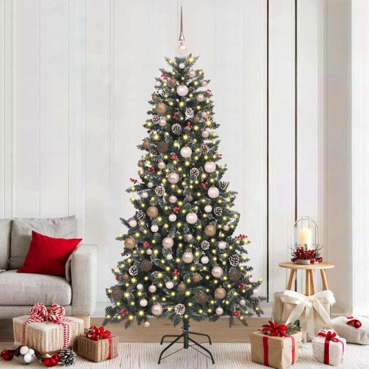  Kunstig juletre grønn 114 x 114 x 210 cm PVC og plast og stål