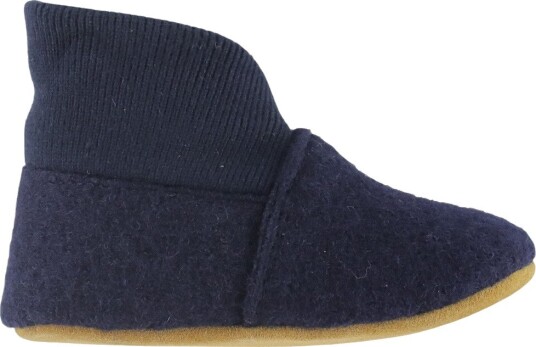 En Fant Wool Slippers W. Rib - Navy - 17\18 En Fant Wool Slippers W. Rib - Navy - 17\18
