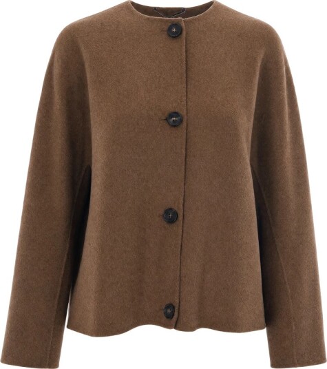Max Mara Studio Dame Strikkevarer Brun S,