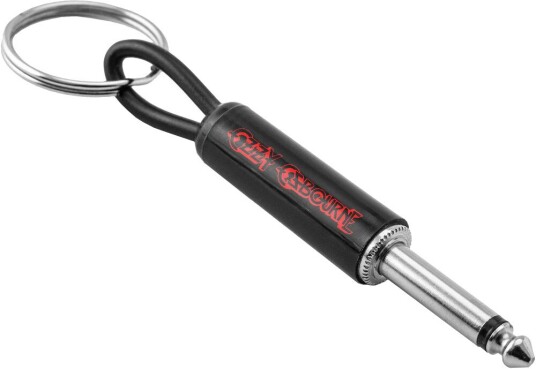 Ozzy Osbourne  Guitar Plug Keychain  Red Logo