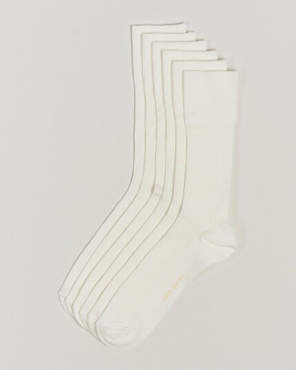 CDLP 6-Pack Cotton Rib Socks White CDLP 6-Pack Cotton Rib Socks White