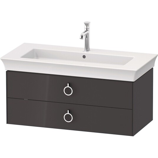 Duravit White Tulip Servantskap 2 skuf. 98,4x45,8x41 cm Grafitt Høyglans