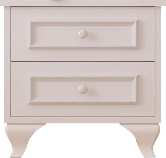 Alwen Nattbord 45 cm - Matt Hvit