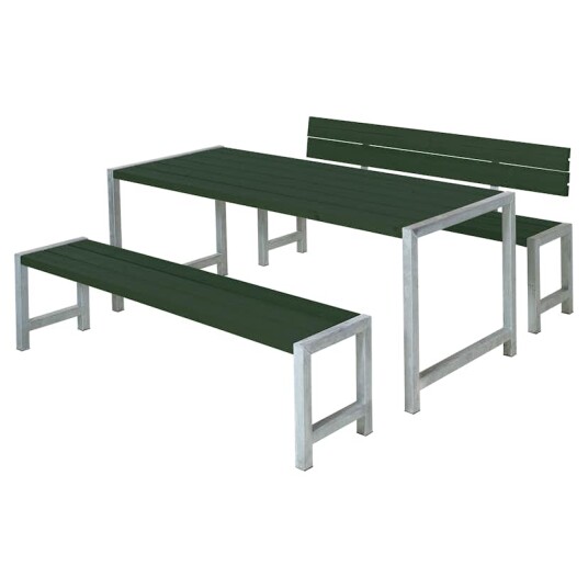 Hagebenksett PLUS Plank 186 cm Grønn Hagebenksett PLUS Plank 186 cm Grønn