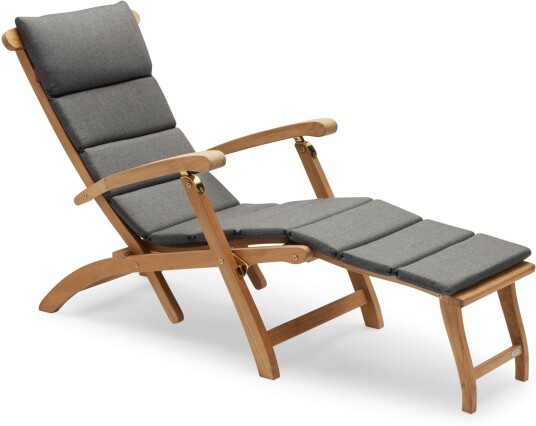 Fritz Hansen - Deck Chair Cushion Outdoor Textile/charcoal - Utendørs Puter Og Dyner - Skagerak Design Team - Grå Fritz Hansen - Deck Chair Cushion Outdoor Textile/charcoal - Utendørs Puter Og Dyner - Skagerak Design Team - Grå