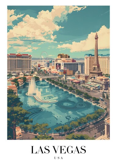 Plakat Las Vegas Skyline