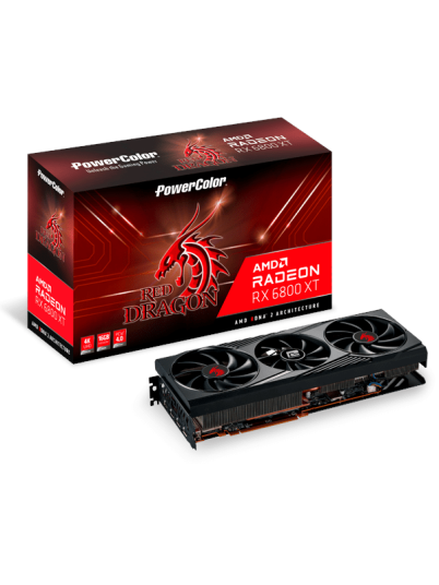 PowerColor Radeon RX 6800 XT Red Dragon - 16GB GDDR6 RAM - Grafikkort