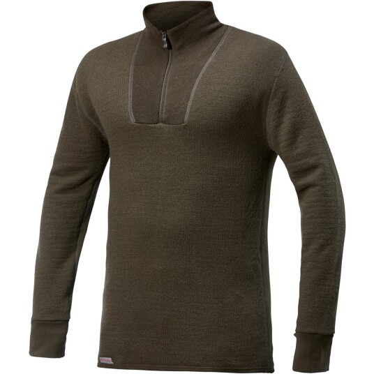 Woolpower Zip Turtleneck 400 Pine Green L