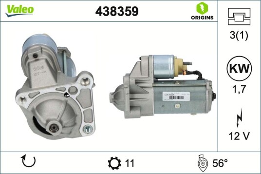 Starter VALEO 438359 Starter VALEO 438359