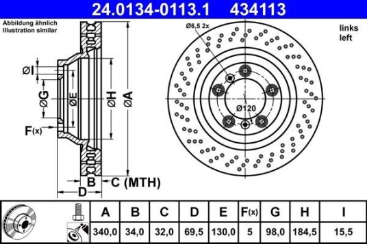 Ate Bremsecaliper ATE 24.3606 9949.5