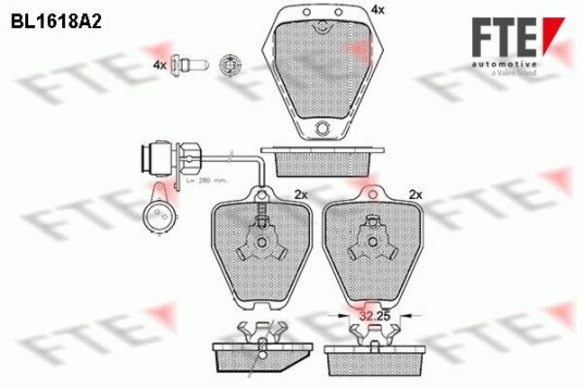 Bremseklosser FTE 9010253 Bremseklosser FTE 9010253