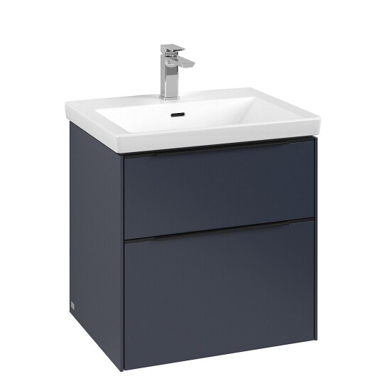 Villeroy & Boch Subway 3.0 Servantskap m/2 skuffer 572x576x478 mm Blå Matt