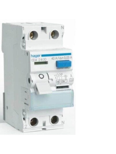 Hager Rccb 2p 40a 30ma a class (3250611615729)