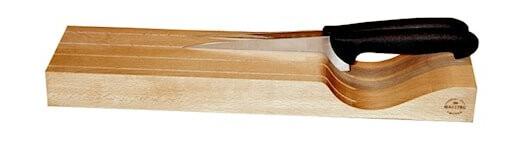 Liggande knivblokk for 4 kniver