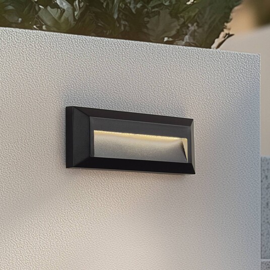 Lindby utendørs vegglampe Peker, svart, sett med 2, PC