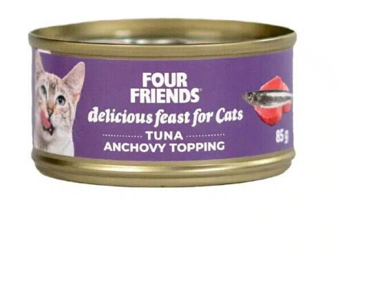 Four Friends Våtfôr til katt med Tunfisk og Ansjos 85 g