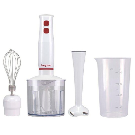 Beper P102FRU200 4 i 1 Stavblender Sett 400W Hvit Beper P102FRU200 4 i 1 Stavblender Sett 400W Hvit