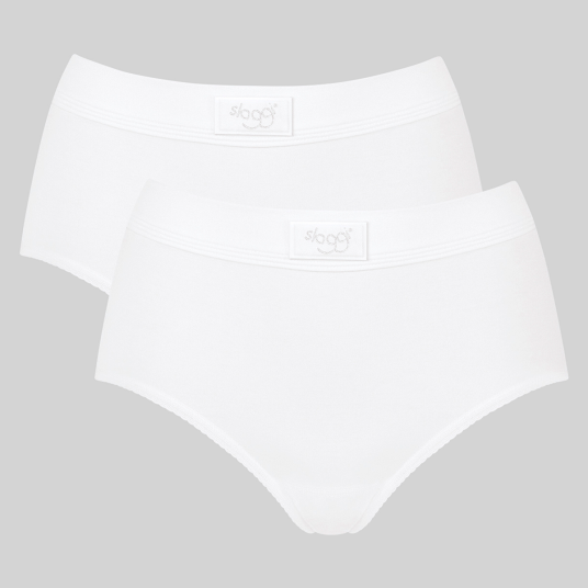 Sloggi Truser 2P Doublå Comfort Maxi Multi Hvit bomull 38 Dame