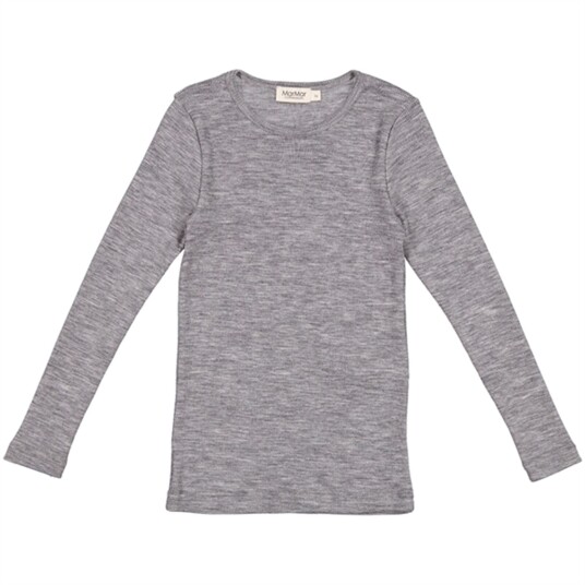 MarMar Wool Rib Grey Melange Tamra Bluse 4 år/104