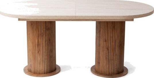 Samtens Spisebord Oval 180 cm - Brun/Taupe