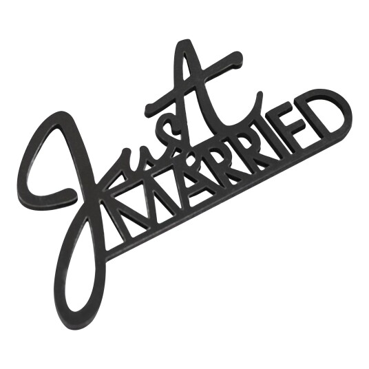 Ginger Ray Borddekorasjon Just Married Svart - 6-pakning