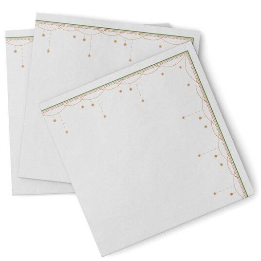 Wik & Walsøe Julemorgen Girlander serviett 40x40 cm 20 stk Wik & Walsøe Julemorgen Girlander serviett 40x40 cm 20 stk