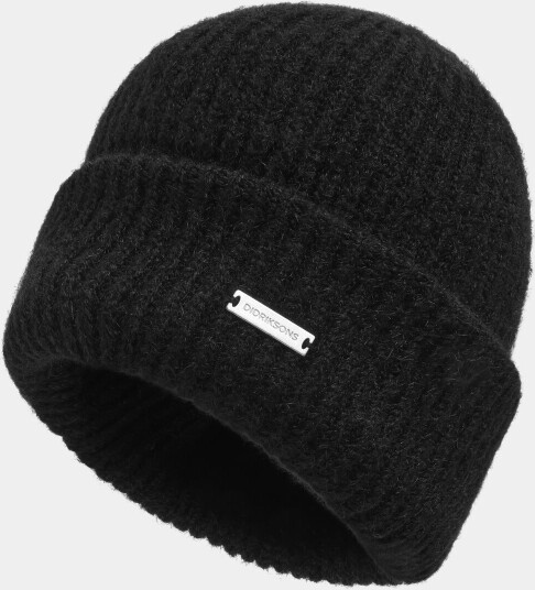 Didriksons Malin Ribbestrikket Beanie til Dame - Black