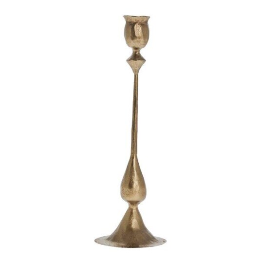 Lene Bjerre Ingrid Lysestake 27 cm Lys Gull - Klassisk Eleganse for Hjemmet