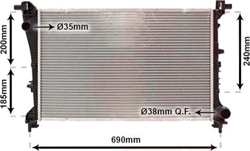 VAN WEZEL 17012709 Radiator motorkjøling VAN WEZEL 17012709 Radiator motorkjøling