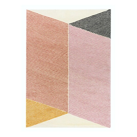 NJRD Rectangles ullteppe rosa 170x240 cm NJRD Rectangles ullteppe rosa 170x240 cm