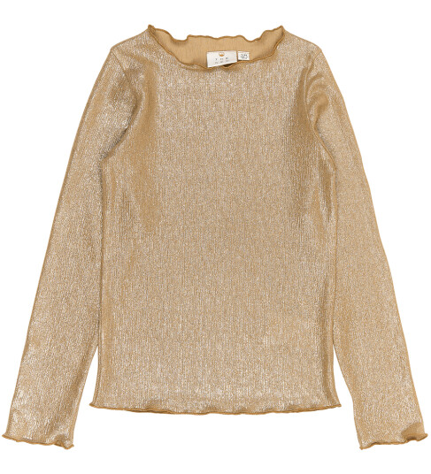 The New Tnrosalind L_S Glitter Tee Beige 146/152 The New Tnrosalind L_S Glitter Tee Beige 146/152