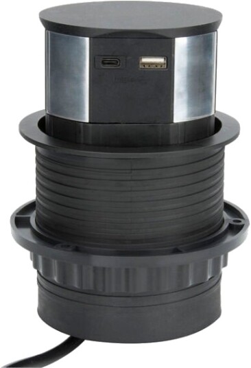 Namron Pop-Up Strømsøyle 3 Stikk 2 USB A+C Lav - 1510608 Namron Pop-Up Strømsøyle 3 Stikk 2 USB A+C Lav - 1510608