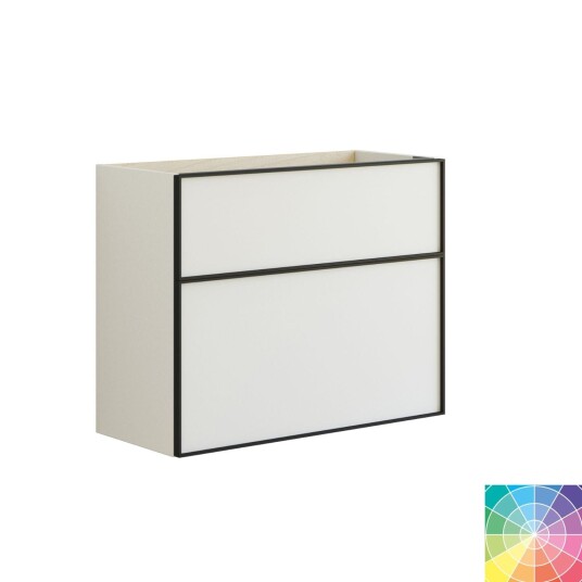 Dansani Inzo Servantskap B60-80xh64xd35cm, Slim, Alu-ramme Svart NCS Farge / 80cm