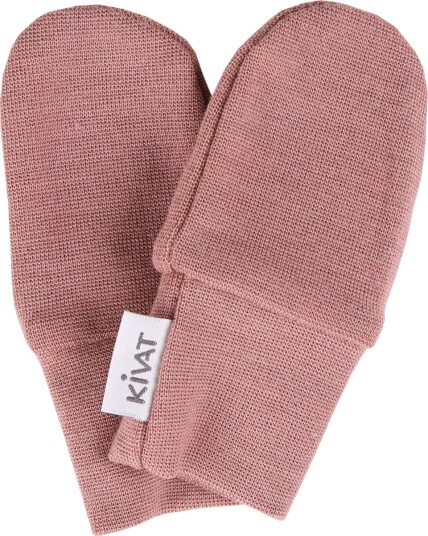 Kivat Votter i silkeull for baby Gammelrosa 1