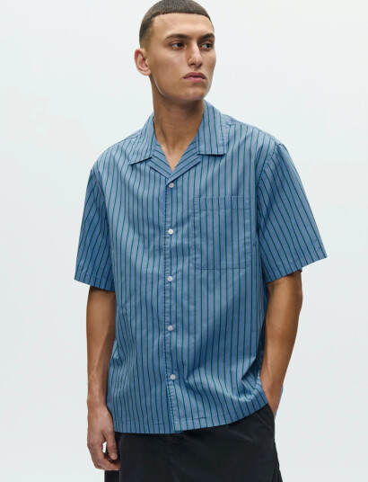 WOOD WOOD Wwnico Ss Shirt 25115 Blue S WOOD WOOD Wwnico Ss Shirt 25115 Blue S