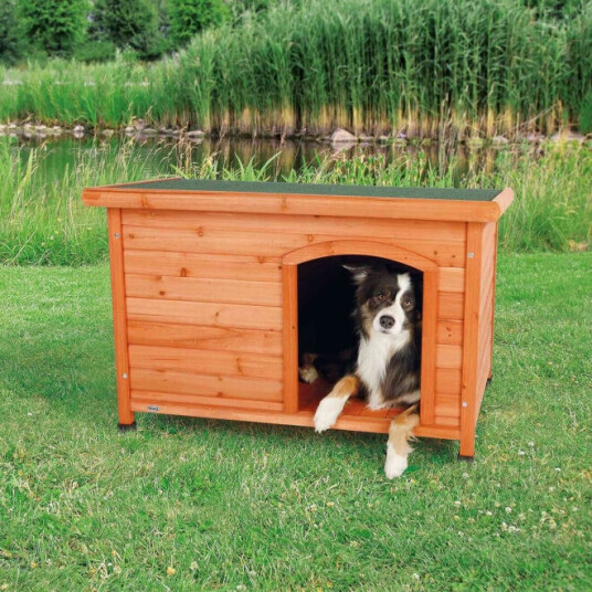 Trixie Classic Hundehus M-L Utendørs Brun med Flatt Tak Trixie Classic Hundehus M-L Utendørs Brun med Flatt Tak