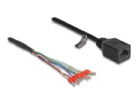 Delock - Nettverkskabel - ferrule (hann) til RJ-45 (hunn) - 50 cm - 5.5 mm - CAT 5e - svart