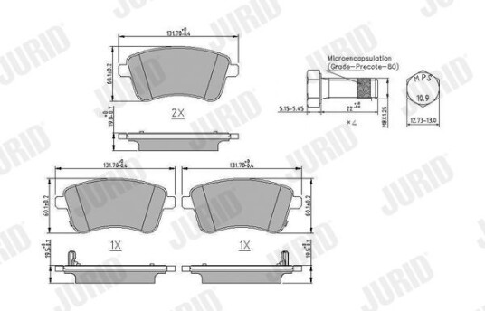 Bremseklosser JURID 572657J Bremseklosser JURID 572657J